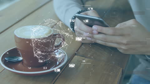 Digital Connection Concept with Smartphone and Coffee