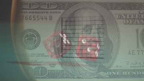 Digital Overlay of Banknotes with Dice and Data Symbols