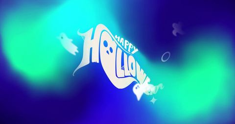 Happy halloween festive abstract ghostly design