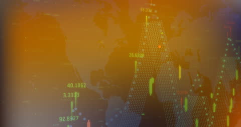 Global Financial Data Analytics Overlay on World Map