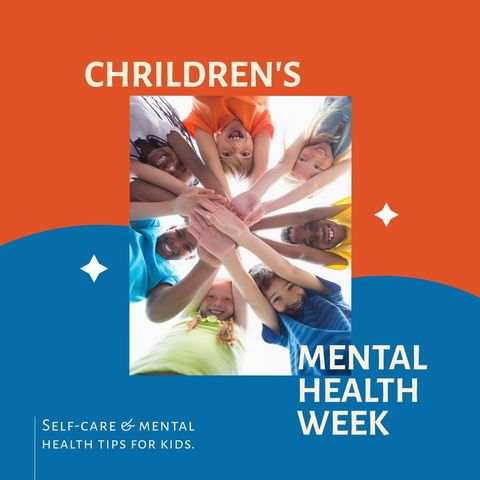 Children Smiling and Stacking Hands for Mental Health Awareness - Download Free Stock Templates Pikwizard.com