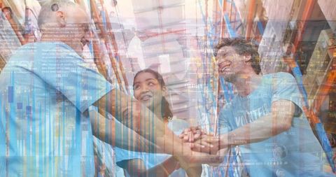 Volunteers Joining Hands for Community Initiative in Warehouse