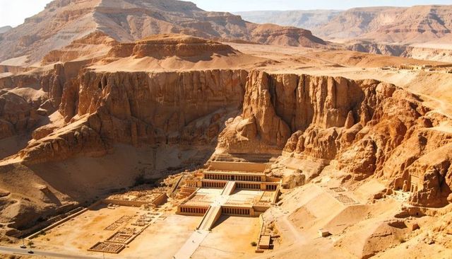 Hatshepsut mortuary temple deir el-bahari luxor cliffs ancient egyptian terrace complex