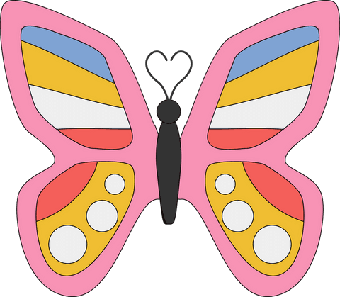 Colorful Butterfly with Pink Border on Transparent Background - Download Free Stock Videos Pikwizard.com