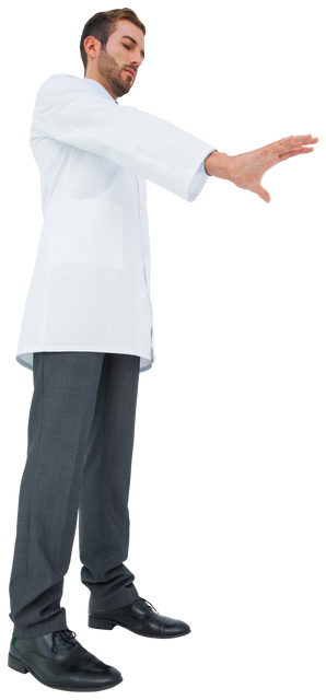 Caucasian Male Doctor Reaching on Transparent Background Isolated - Download Free Stock Videos Pikwizard.com