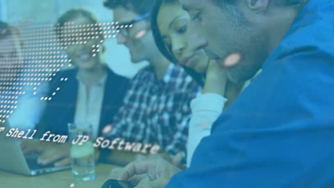 Business Team Analyzing Global Digital Data