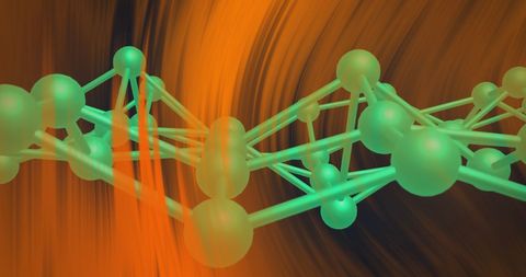 Futuristic dna structure with digital data concept