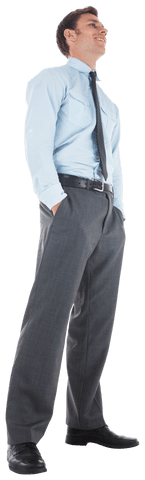 Confident Businessman Standing in Formal Attire Clear Background