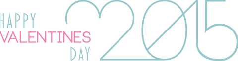 Transparent happy valentines day 2015 typography vector
