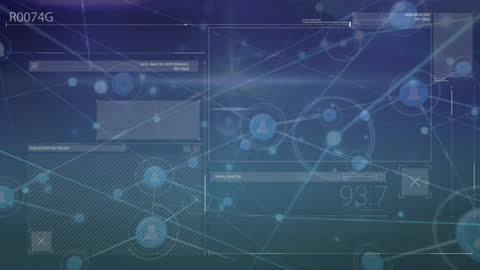 Digital Interface Processing Data Animation Icons