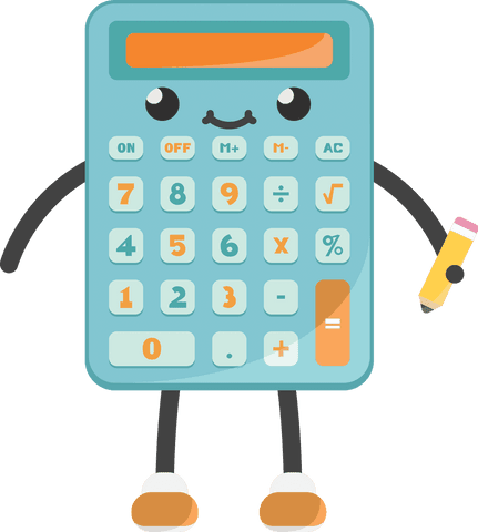 smiling calculator illustration on transparent background - Download Free Stock Videos Pikwizard.com