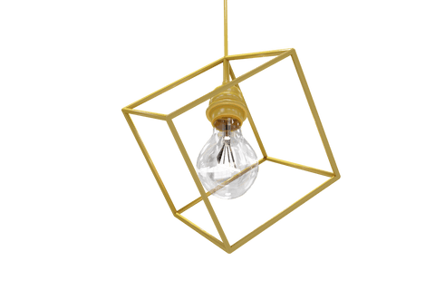 transparent geometric pendant light with metal cube design - Download Free Stock Videos Pikwizard.com
