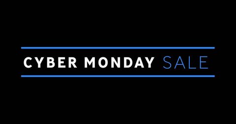 Minimalist Cyber Monday Sale Banner with White and Blue Text - Download Free Stock Images Pikwizard.com