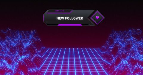 Futuristic Social Media Follower Notification - Download Free Stock Images Pikwizard.com