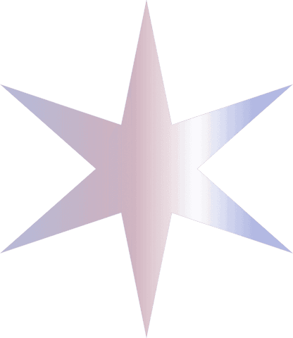Transparent six-pointed star with pastel gradient