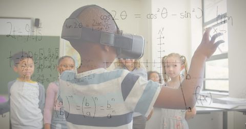 Children Engaging in Virtual Reality for Math Education - Download Free Stock Images Pikwizard.com