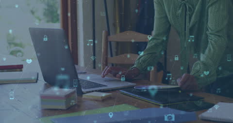 Businesswoman Working with Futuristic Global Technology