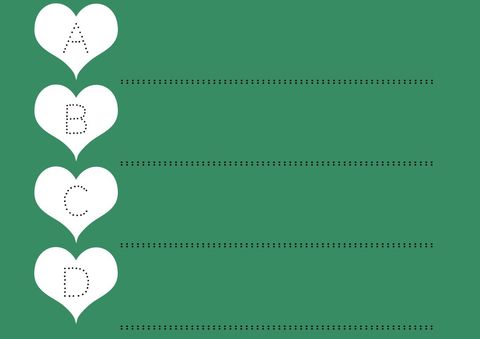 Hearts List Template for Romantic Organizing and Planning - Download Free Stock Templates Pikwizard.com