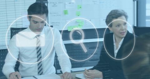 Digital Data Processing with Business Team Collaboration - Download Free Stock Images Pikwizard.com