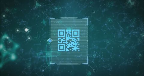QR Code Analysis on Digital Network Grid - Download Free Stock Images Pikwizard.com