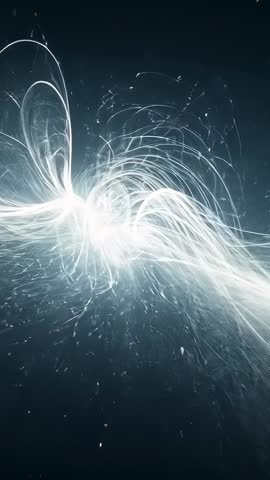 Neon Energy Filaments Emitting from Central Node Looping and Stretching in Vertical Motion