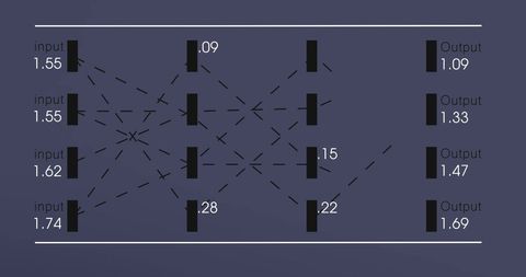 abstract financial data processing diagram with outputs - Download Free Stock Images Pikwizard.com