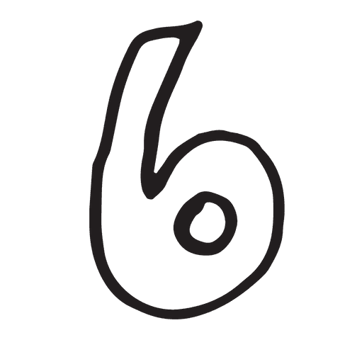 Hand-drawn Number 6 on Transparent Background - Download Free Stock Videos Pikwizard.com