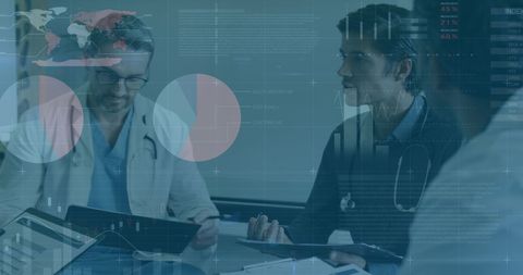 Doctors Analyzing Data with Digital Interface - Download Free Stock Images Pikwizard.com