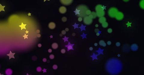 Colorful Stars and Light Spots on Black Background - Download Free Stock Images Pikwizard.com