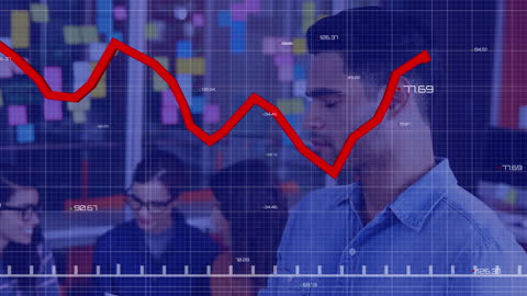 Multitasking Team Analyzing Business Market Trends on Digital Devices