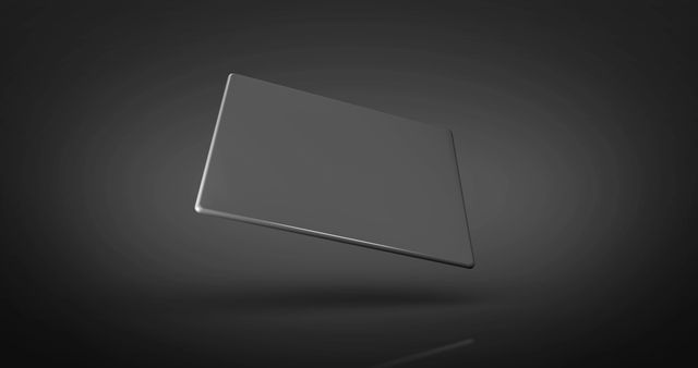 Levitating Empty Dark Grey Business Card Mockup on Grey Background - Download Free Stock Photos Pikwizard.com