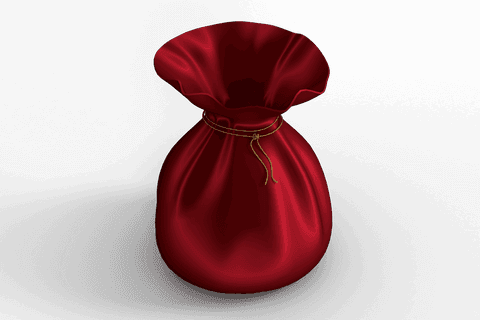 red velvet drawstring bag with gift-filled appearance transparent background - Download Free Stock Videos Pikwizard.com