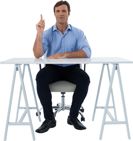 confident executive presenting innovative idea at transparent desk - Download Free Stock Videos Pikwizard.com