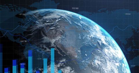 Global Networking with Digital Interface and Data Visualization - Download Free Stock Images Pikwizard.com