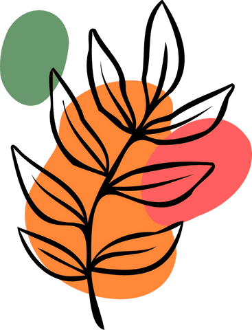 transparent botanical leaf with colorful abstract blobs - Download Free Stock Videos Pikwizard.com