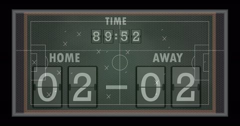 retro digital sports scoreboard display with final score - Download Free Stock Images Pikwizard.com