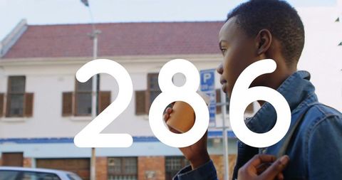 Woman Drinking Coffee Near City Scape Illustrating Digital Innovation