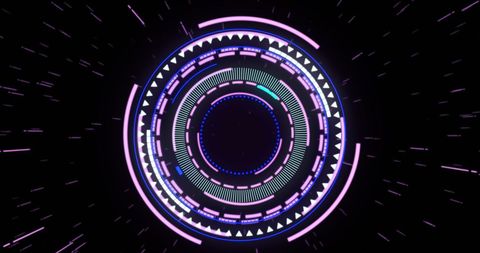 Futuristic Digital Interface with Glowing Data Rings - Download Free Stock Images Pikwizard.com