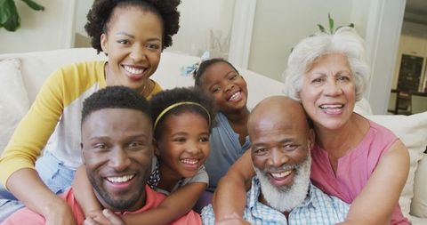 Joyful African American Family Gathering at Home