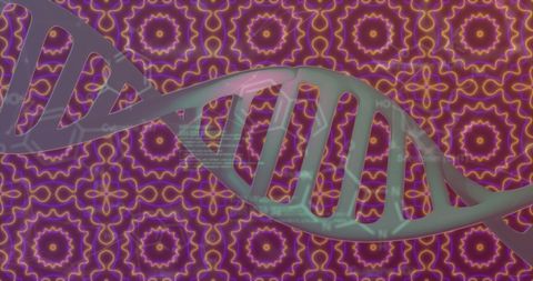 dna strand with colorful geometric patterns illustrating biotechnology concepts - Download Free Stock Images Pikwizard.com
