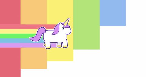 Colorful Unicorn With Rainbow Background For Pride Celebration - Download Free Stock Images Pikwizard.com
