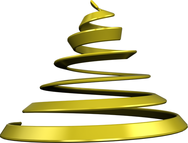 Transparent Golden Spiral Abstract Christmas Tree on White Background - Download Free Stock Videos Pikwizard.com