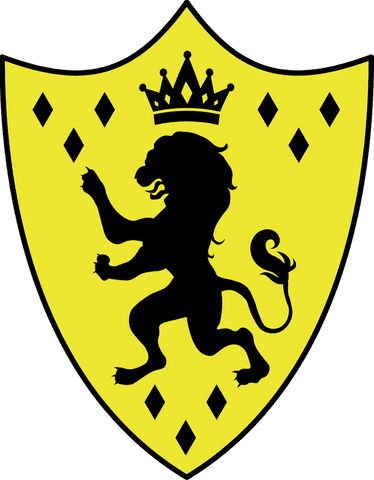 heraldic shield lion rampant and crown on yellow with transparent background - Download Free Stock Videos Pikwizard.com