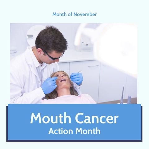 dentist examining patient for mouth cancer awareness - Download Free Stock Templates Pikwizard.com