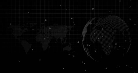 Digital world map highlighting global connectivity