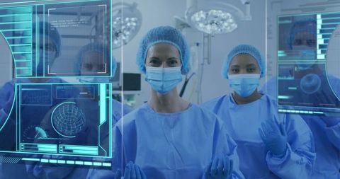 Medical Team Using Futuristic Technology in Operating Room - Download Free Stock Images Pikwizard.com