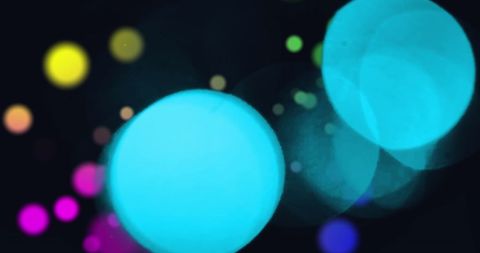 Abstract Colorful Bokeh with Snowflake Overlay