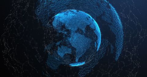 Digital Blue Earth with Global Network Connections - Download Free Stock Images Pikwizard.com