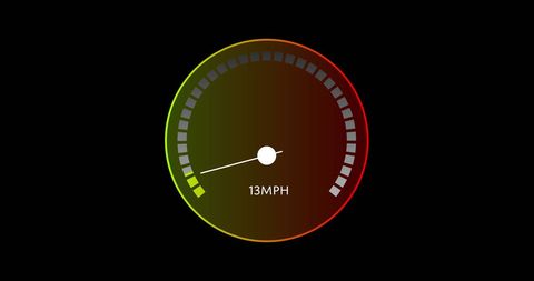 Digital Speedometer Display with Gradient Colors - Download Free Stock Images Pikwizard.com