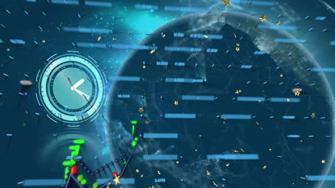 Digital Data Streams Surrounding Earth